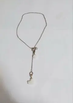 ハンドメイド　クリスタルチャームネックレス