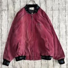 USA製 アメリカ古着 ネイティブ柄 黒×青 短丈 ブルゾン A-2 ジャケット USA製 アメリカ古着 ネイティブ柄 黒×青 短丈 ブルゾン A-2