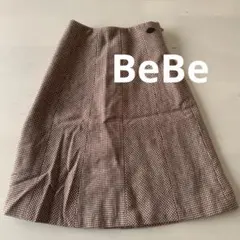 BeBe / チェック柄スカート/ ブラウン130