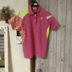YONEX テニス ポロシャツ ピンク×イエロー