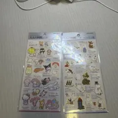 大人の図鑑　ムーミン 、サンリオキャラクター シール2枚セット
