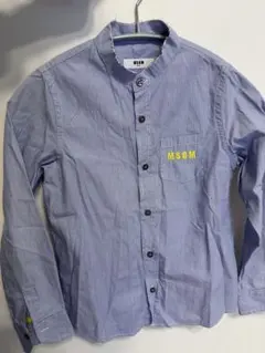 MSGM ストライプ 長袖シャツ　水色　8