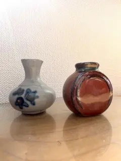 陶器製ミニ花瓶 2点セット