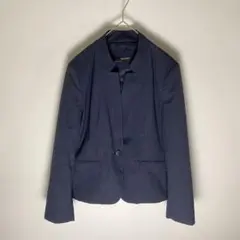 ZARA BASIC テーラードジャケット 濃紺 ロールレス仕様 実寸M〜L相当のサムネイル