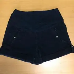 無印良品 マタニティ コーデュロイ ショートパンツ 黒 M