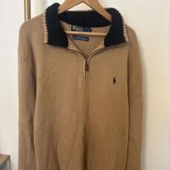 polo ニット　古着　セーター　ハーフジップ　ポロ　ラルフ