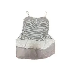 ストライプキャミソール フリル付き