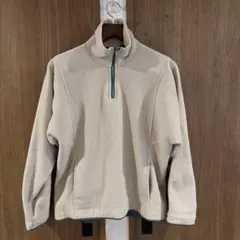 patagonia ハーフジップ フリースジャケット ベージュ - メルカリ