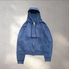 ピ*ァ様 vintage ヘインズ ジップパーカー ネイビー S フェード感 yのサムネイル