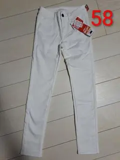 【新品】しまむら　裏ベロア　スキニー　パンツ　ホワイト　レディース　秋冬　S