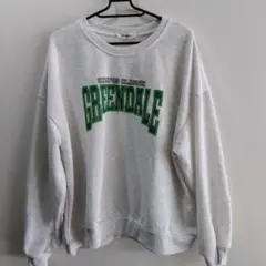 しまむら　NOOOON　addCOLOR　ロゴ　トレーナー　オートミール　М