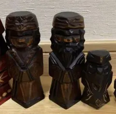 北海道　土産　アイヌ　置物　オブジェ　3点