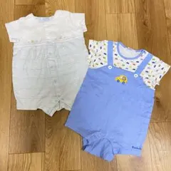 familiar 夏用半袖ロンパース2点セット 80cm
