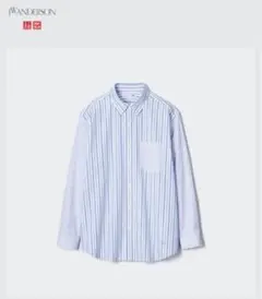 UNIQLO JWA ブルーのストライプ 長袖シャツ L