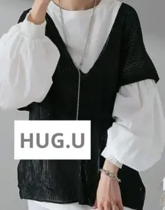 HUG.U ハグユー　パフスリーブ バルーンスリーブカットソー　ホワイト