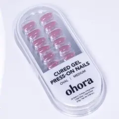 [新品、未開封］ohora ネイルチップ (ミディアム) Mauve Pinkのサムネイル