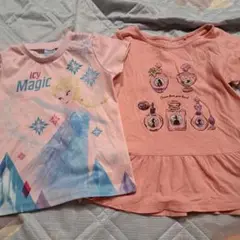 エルサ＆プリンセス Tシャツセット 半袖 100