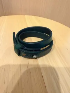 DSQUARED2 ダークグリーン レザーブレスレット