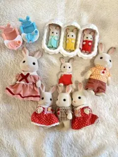 シルバニアファミリー 人形セット 9体まとめ売り　ショコラうさぎ