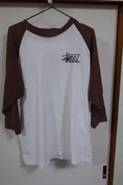 Stussy 七分袖カットソー ホワイト/ブラウン