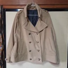 【4L】レディース　ピーコート裏地ドット　大きいサイズ