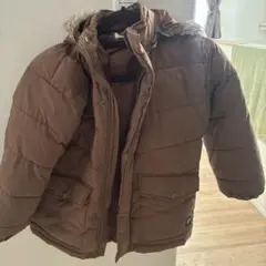 JUEGO フード付きブラウン中綿コート　子供服　キッズ　女子