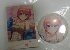 五等分の花嫁＊ 花めく彼女と春のひと口 缶バッジ＋カード 一花