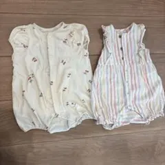 女の子用ロンパース2点セット