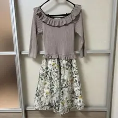 JILL STUART ジルスチュアート ニット花柄ワンピース