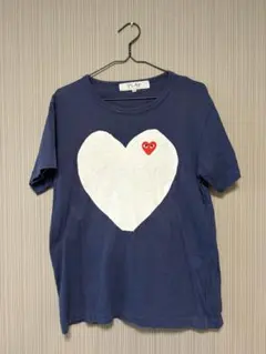 PLAY COMME des GARCONS ハートロゴ Tシャツ ネイビー M