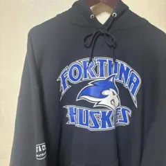 『古着』FORTUNA HUSKIES ブラック パーカー