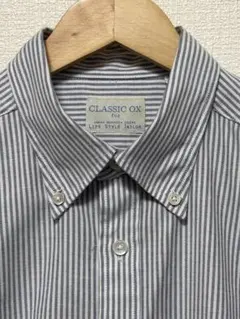 DOORS 青ストライプ 長袖オックスフォードボタンダウンシャツ Mサイズ
