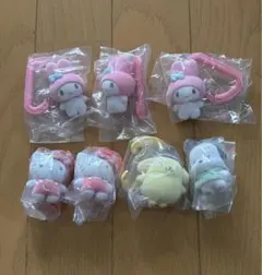 サンリオ　カラフルカラビナマスコットチャーム　セミコンプリートセット　ガチャ