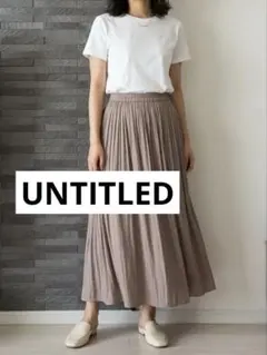 UNTITLED ドレープサテンギャザースカート＜洗える／後ろウエストゴム＞のサムネイル