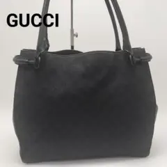 極美品✨グッチ　トートバッグ　ブラック　黒　GG柄のサムネイル
