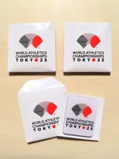 【3個】世界陸上 TOKYO 25 マグネットバッジ 3個セット