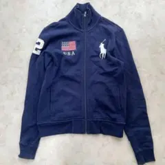 POLO RALPH LAUREN USAロゴ 星条旗フェード ジップアップ ポロラルフローレン USAロゴ 星条旗フェード ジップアップ - メルカリ
