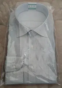 グレー チェック 長袖シャツ L