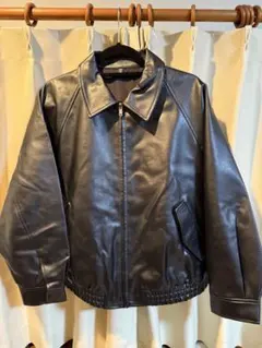 GU フェイクレザーハリントンジャケット　3XL