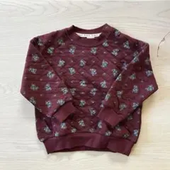 &mignon アンドミニョン　花柄　キルティング　トレーナー　スウェット　90