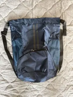 ナップサック 防水 軽量 リュック ネイビー 大容量