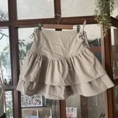 SHEIN ベージュ フレアスカート 調整紐付き　M 新品