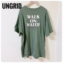 アングリッド　ヴィンテージ風 バンドTシャツ カーキ F バックプリントのサムネイル