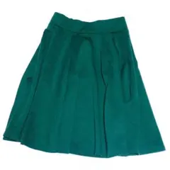 spray premiuｍ　スカート　フレアスカート　グリーン　緑　膝丈　厚手