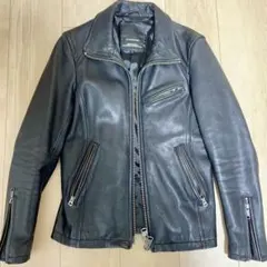 ジャックローズ本革 シングルライダース レザージャケット 黒 サイズ2のサムネイル
