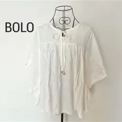 【新品・タグ付】BOLO ボロ コットン　生地切替え ポンチョ風カットソー