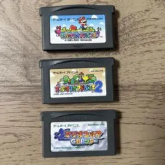 【起動確認済】GBA スーパーマリオアドバンス1・2 マリオゴルフ 3本セット