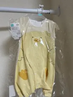 (一週間期間限定)ひよこ柄 半袖ロンパース 50~60サイズ