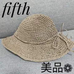 美品❁ fifth フィフス❁ ハット❁麦わら帽子❁ ペーパー ❁グレージュ❁のサムネイル