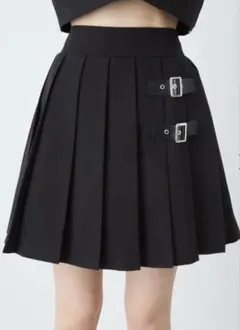 Ank Rouge ベルトプリーツスカート ブラックのサムネイル